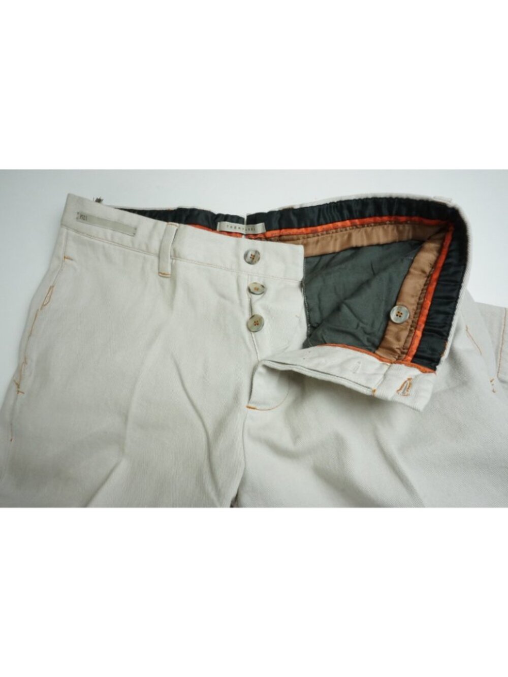 PT01 Trentasei Cotton Beige Twill Button Fly Pants Sz 50 EU BRAND NEW - Picture 6 of 8